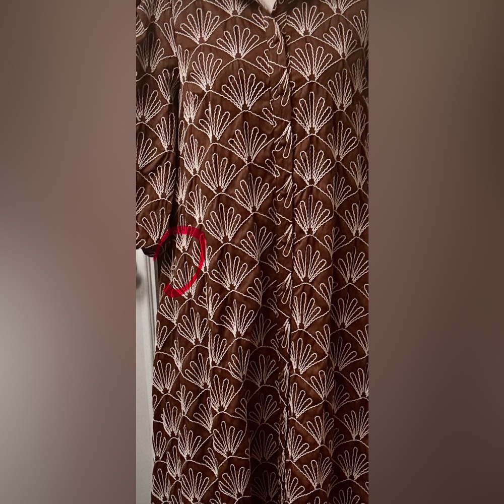 Dainty Jewells Windsor Walk Embroidered Slightly Oversized Maxi Dress Pockets-S - Picture 6 of 16